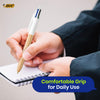 BIC 4-Colour Wood Effect Pens Pack of 3 Retractable Medium Point for Office School Home