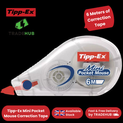 Tipp-Ex Mini Pocket Mouse Correction Roller - Ideal for Quick Edits, Pack of 1
