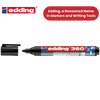 EDDING 360 BULLET TIP BLACK WHITEBOARD MARKERS - Single