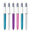 Bic 4 Colours Pack of 6 includes 2 Shine Sliver, 1 Shine Pink, 2 Shine Blue, 1 Shine Purple