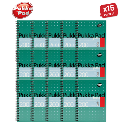 PUKKA WHITE A5 WIREBOUND PADS 200 page 80gsm (RULED/MARGIN) - 15 Packs