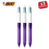 Bic 4-Colours Grip Fashion Ballpoint Pen 1.0mm - Pack of 1