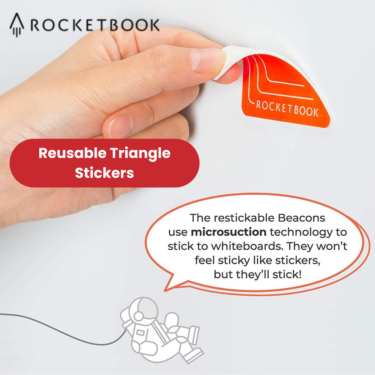 Rocketbook Beacons - Reusable Whiteboard Scan Sticker for Digital Notes, pack 5