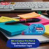BIC 4 Colours Pro Retractable Pens Box of 12 with Tipp-Ex Pocket Mouse Correction Tape Pack of 3